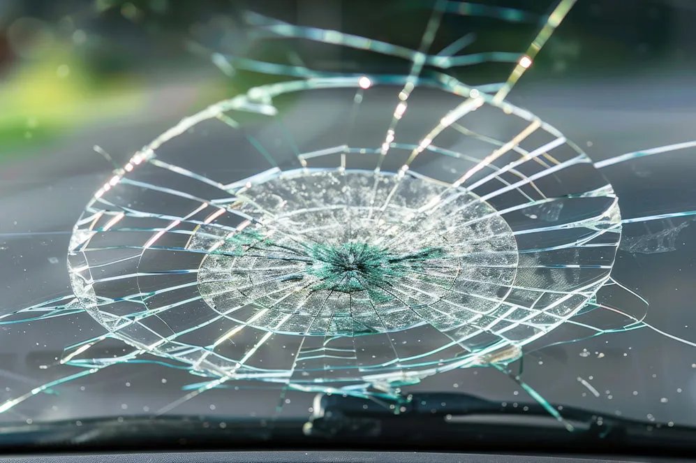 parabrezza rotto